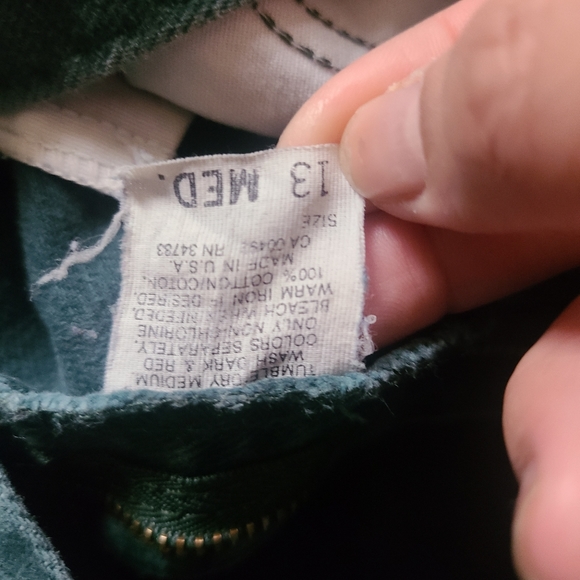 Vintage Lee Denim High Rise Mom Jeans Green Made in USA Size 13 Med - Picture 4 of 4